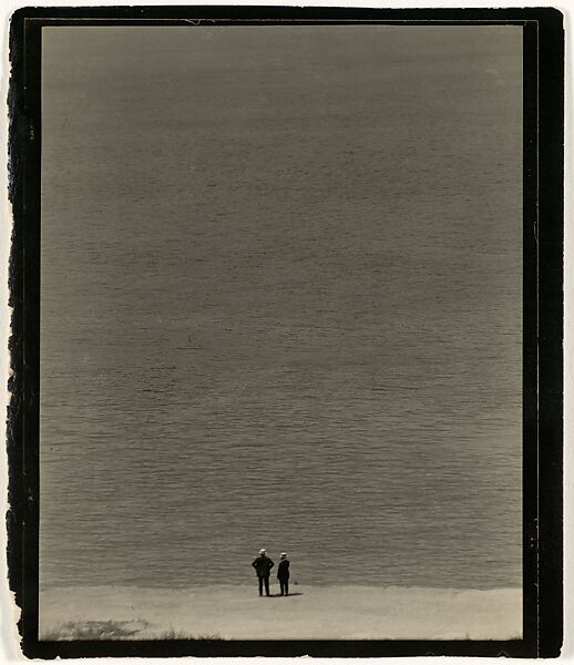 [Two Men Standing at Water's Edge], Ralph Steiner (American, Cleveland 1899–1986 Hanover, New Hampshire), Gelatin silver print 