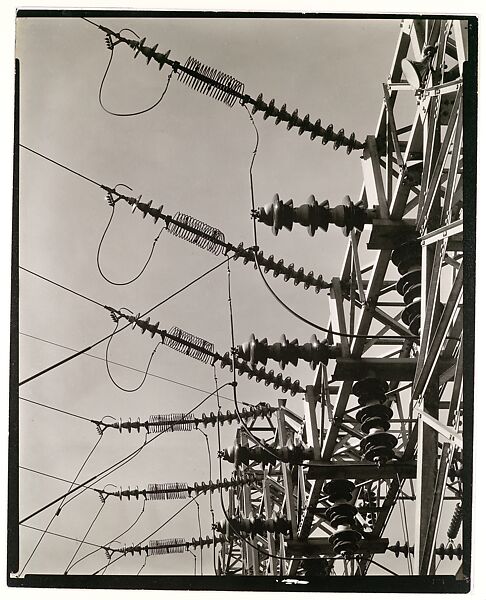 [Power Lines and Insulators], Ralph Steiner (American, Cleveland 1899–1986 Hanover, New Hampshire), Gelatin silver print 