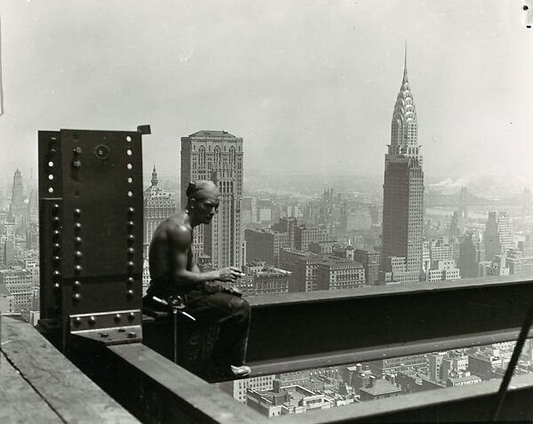 empire state building construction lunch