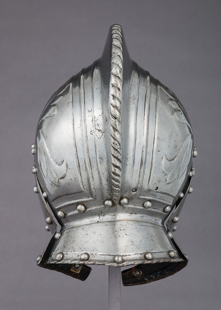 Burgonet, Steel, leather, Italian