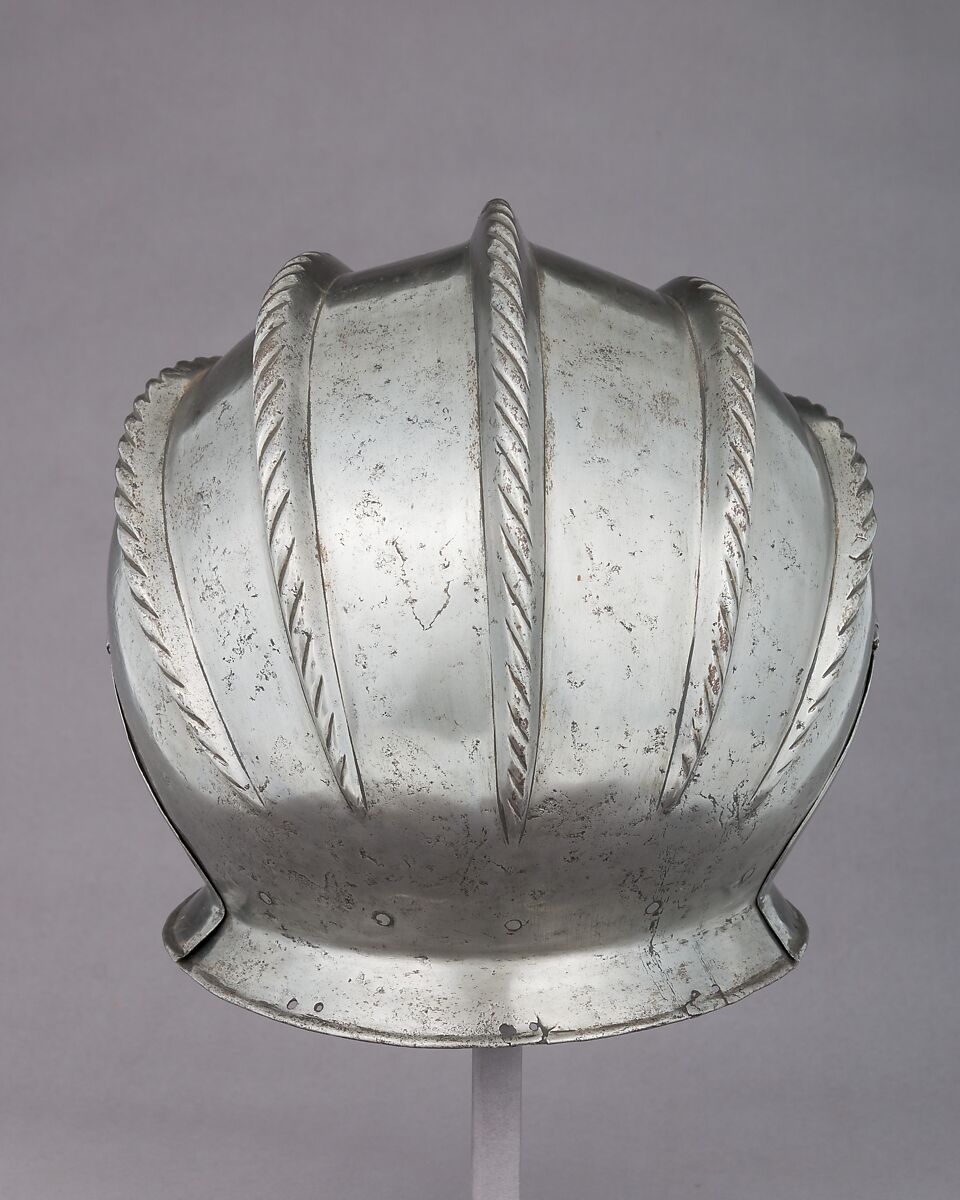 Burgonet, Steel, leather, German