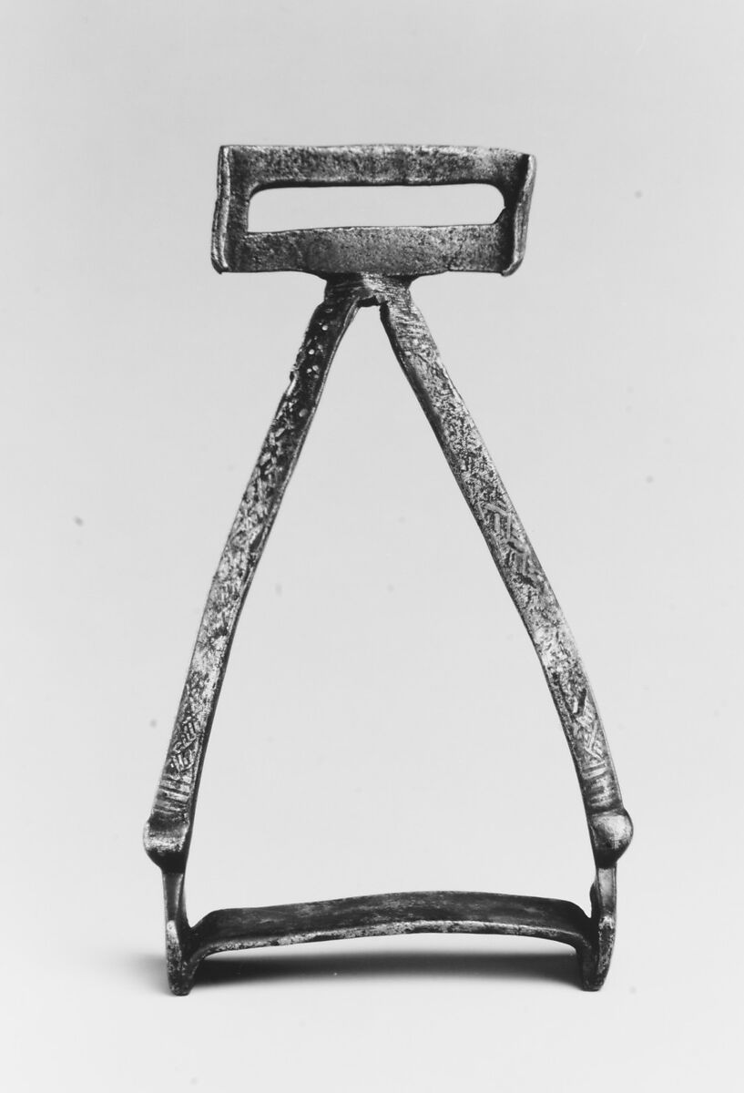Stirrup, Iron, silver, copper, North European, possibly northern Germany