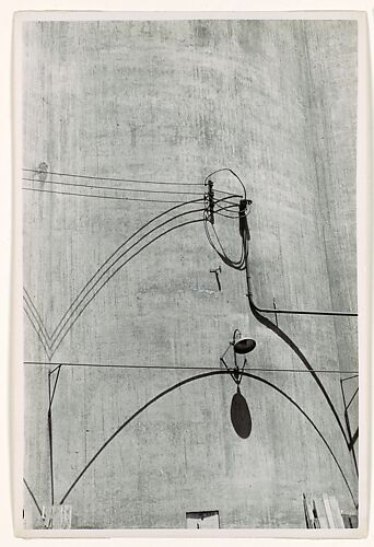 [Grain Elevator with Wires, Lamp and Shadows]