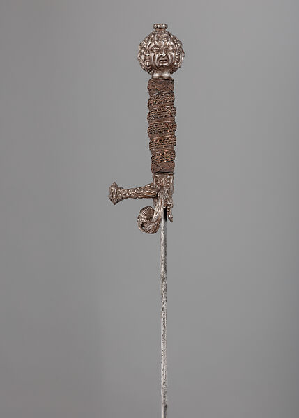 Rapier, Steel, iron, wood, copper, hilt, probably Dutch; blade, German, Munich