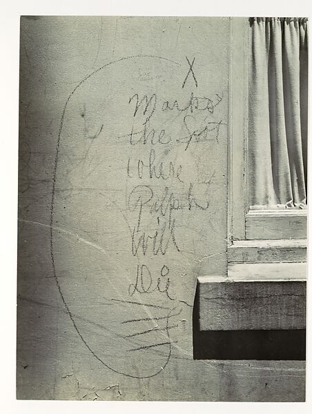 "X Marks the Spot Where Ralph Will Die", John Gutmann (American (born Germany), Breslau 1905–1998 San Francisco, California), Gelatin silver print 