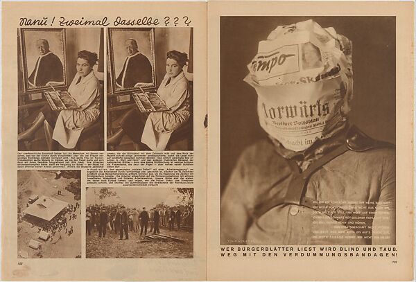 Arbeiter Illustrierte Zeitung, vol. 9, no. 6, 1930, John Heartfield (German, 1891–1968), Photomechanical print