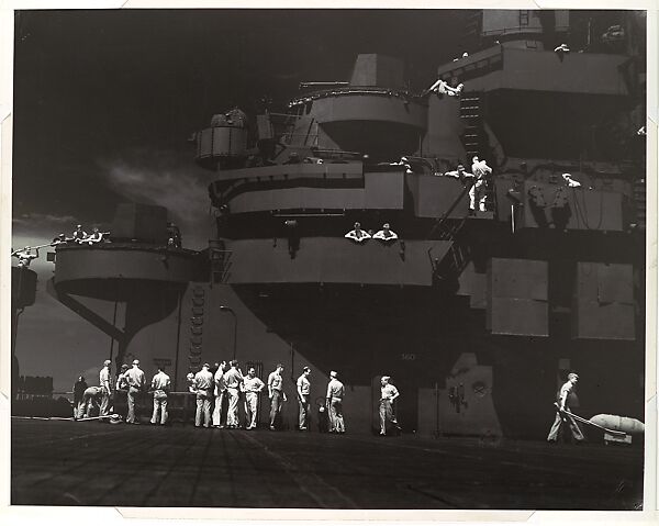 Getting Set for the Big Strike on Kwajalein, U.S.S. Lexington, Edward J. Steichen (American (born Luxembourg), Bivange 1879–1973 West Redding, Connecticut), Gelatin silver print 