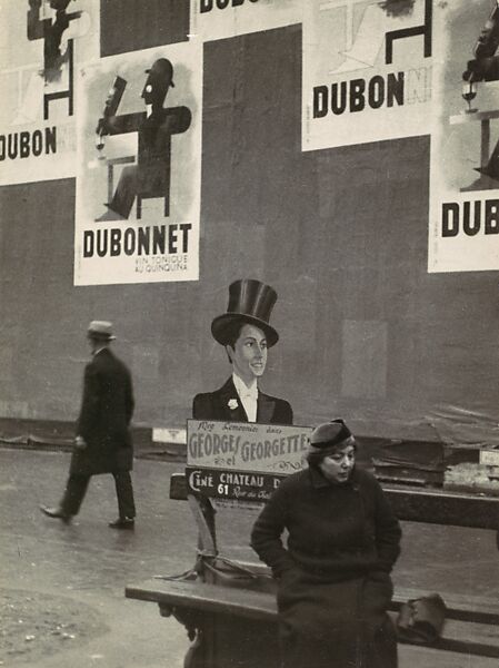 On the Boulevards, Paris, André Kertész (American (born Hungary), Budapest 1894–1985 New York), Gelatin silver print 