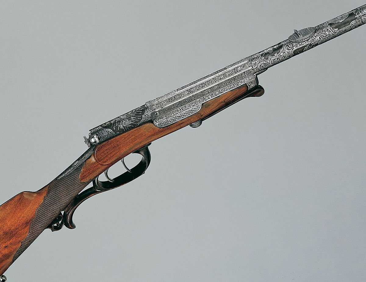 Breech-Loading Needlefire Rifle, R. Berger (German, active ca. 1844–1870), Steel, wood, horn, German, Köthen