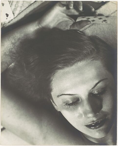 Portrait Composition (Woman with Cards), Florence Henri (American, 1893–1982), Gelatin silver print 