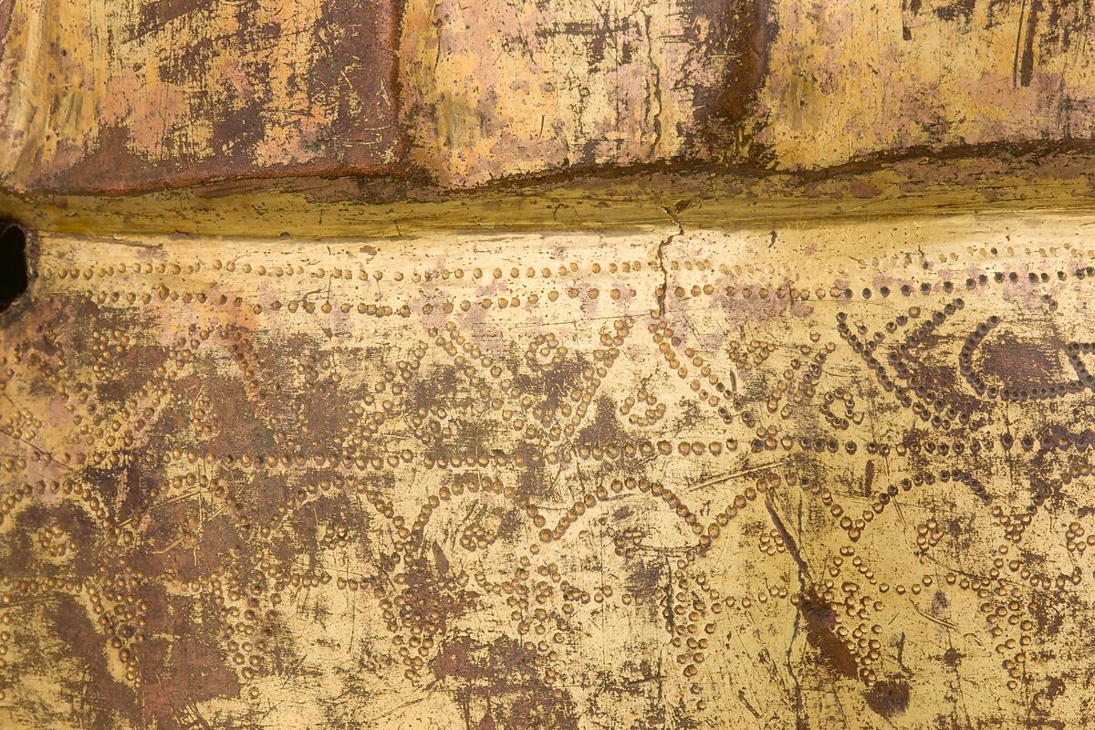 Helmet, Copper alloy (tombak), gold, Turkish