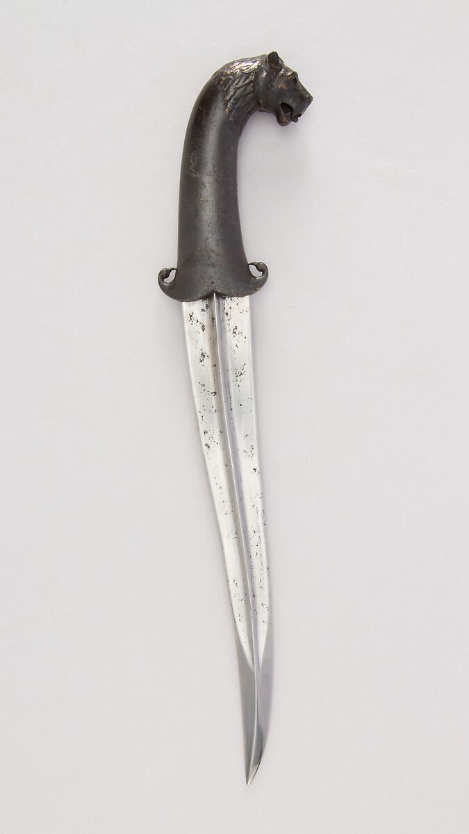 Dagger, Steel, iron, silver, copper alloy, Indian, Deccan