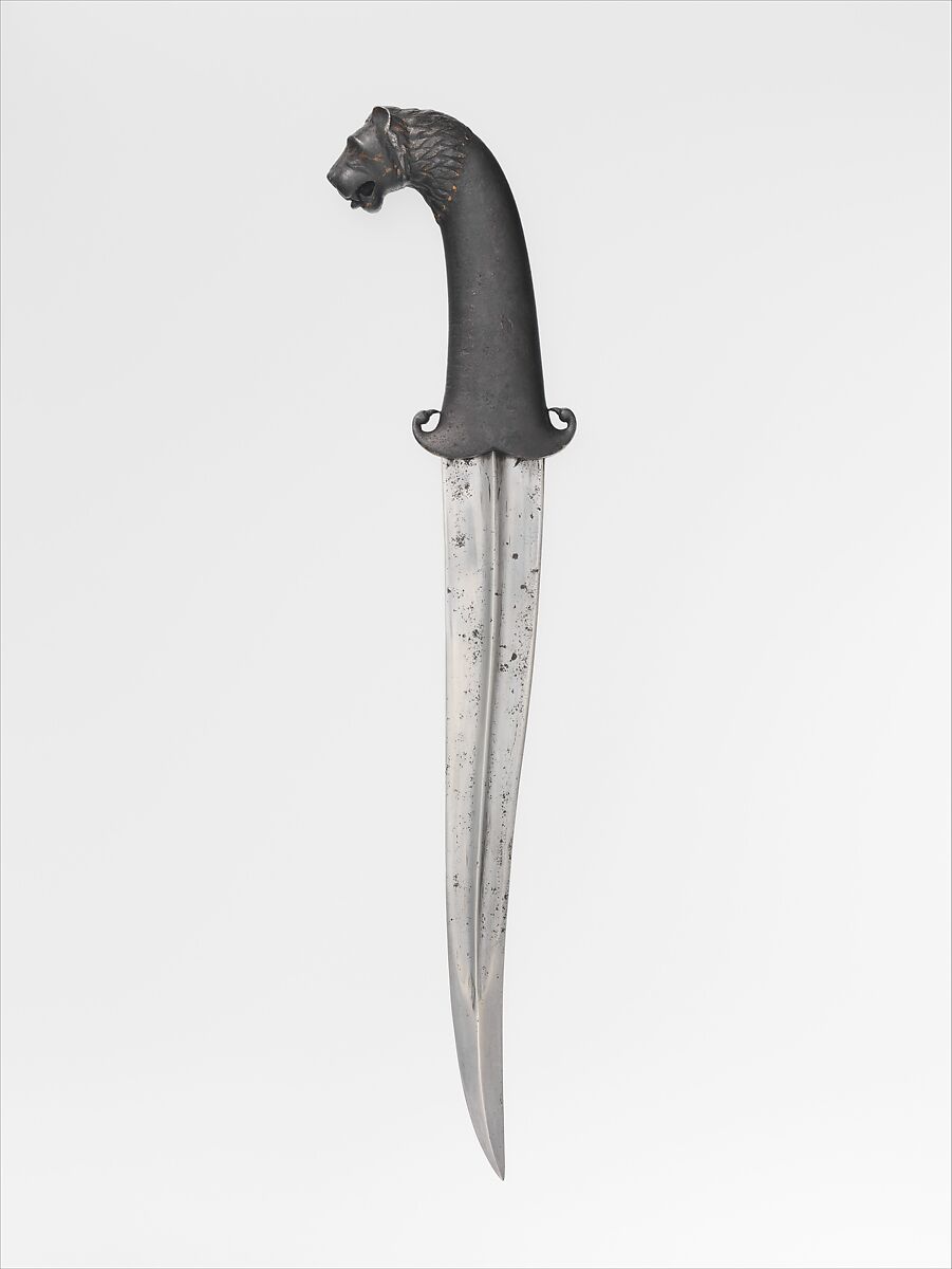 Dagger, Steel, iron, silver, copper alloy, Indian, Deccan 