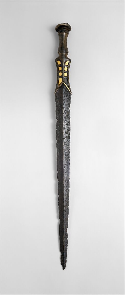 Short Sword (Duan Jian), Steel, bronze, gold, Eastern Central Asia 