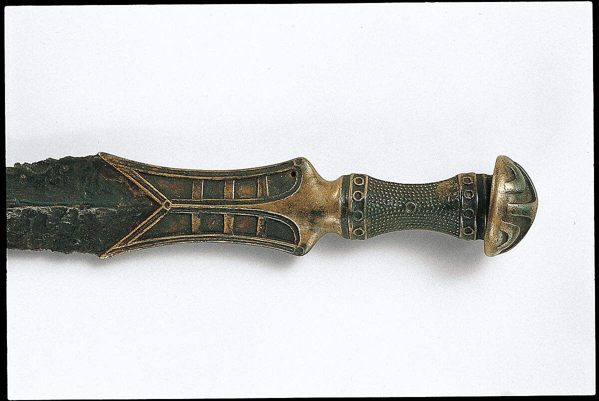 Short Sword (Duan Jian), Steel, bronze, gold, Eastern Central Asia