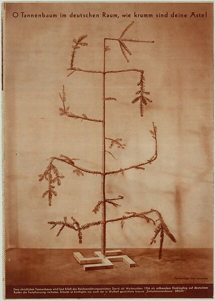 O Tannenbaum im deutscen Raum, wie krumm sind deine äste!, John Heartfield (German, 1891–1968), Rotogravure 