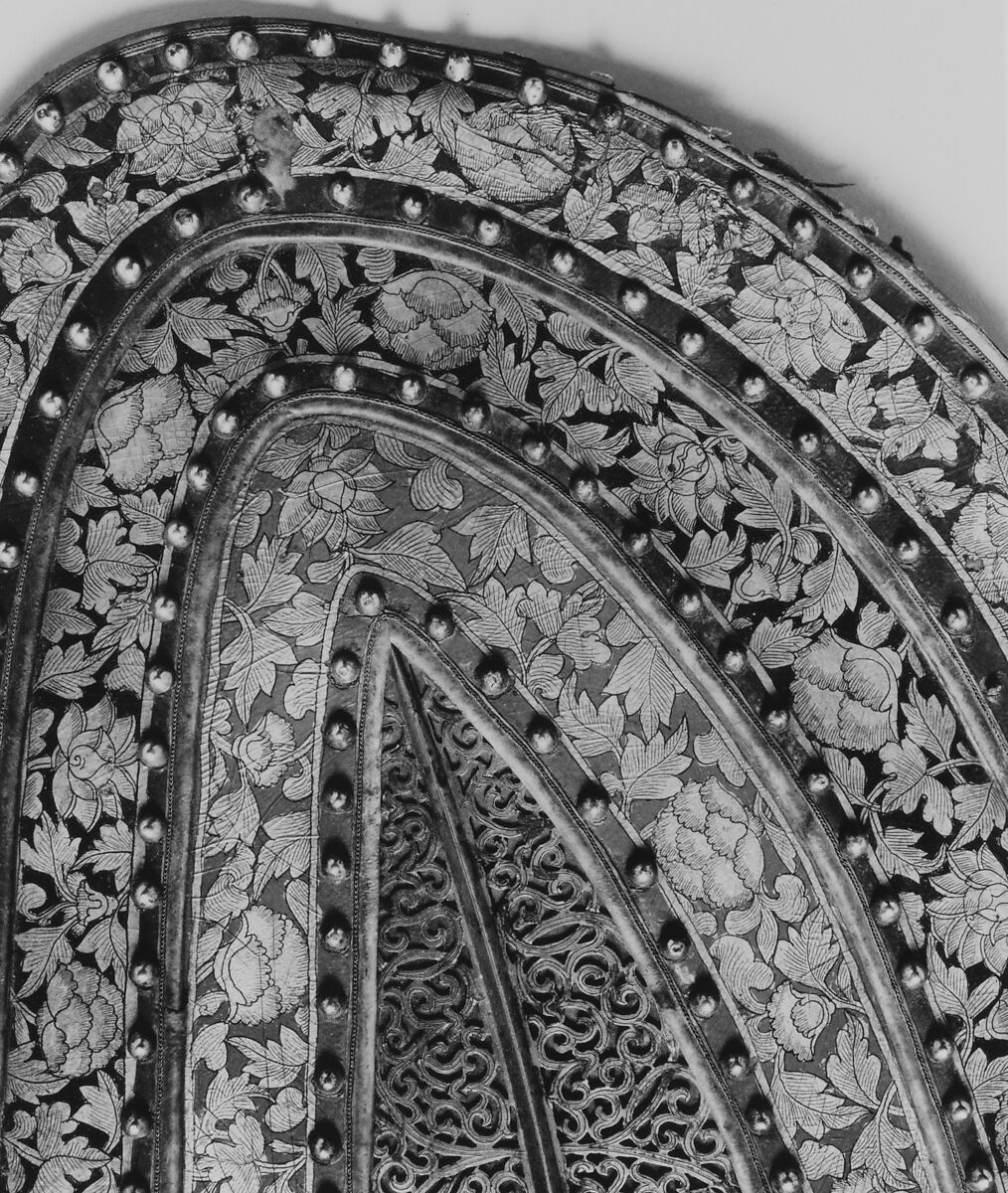 Pair of Neck Defenses (Crinet) and Breast Defense (Peytral) from a Horse Armor, Leather, iron, brass or copper alloy, gold, shellac, pigments, textile, hair, Tibetan or Mongolian