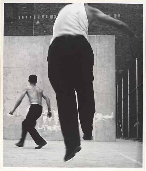 Handball Players, Lower East Side, New York, Leon Levinstein (American, Buckhannon, West Virginia 1910–1988 New York), Gelatin silver print 