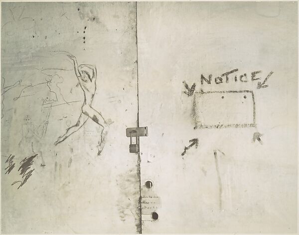 [Graffiti on Backstage Door of the School of American Ballet], Walker Evans (American, St. Louis, Missouri 1903–1975 New Haven, Connecticut), Gelatin silver print 