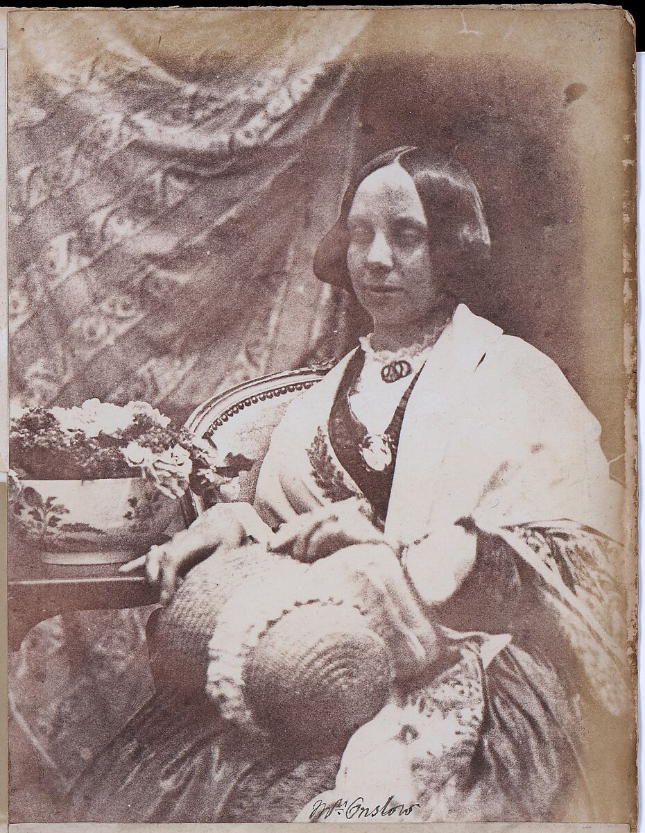 Mrs. Onslow, Unknown (British), Salted paper print from paper negative 