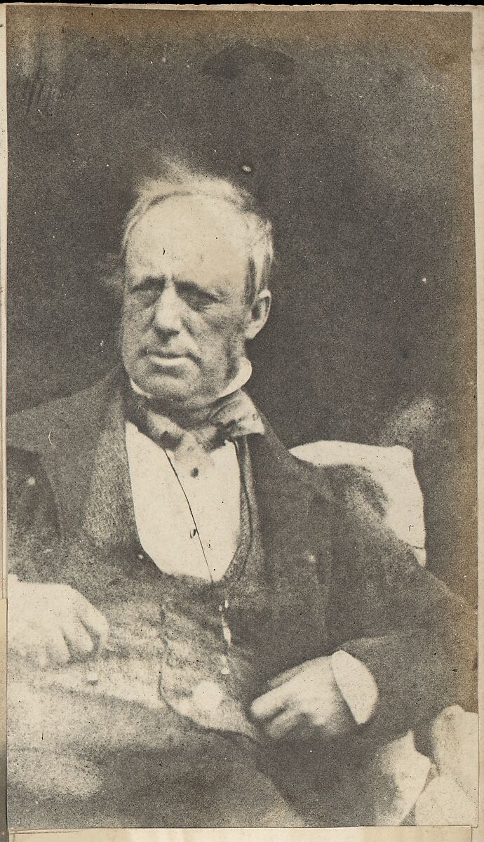 [Portrait of Seated Man], Unknown (British), Salted paper print from paper negative 