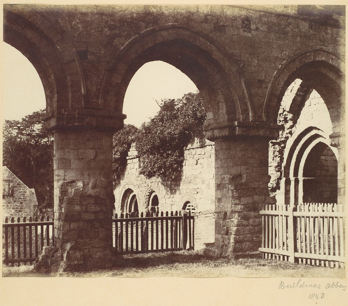 Buildwas Abbey, Alfred Capel Cure (British, 1826–1896), Albumen silver print from paper negative 