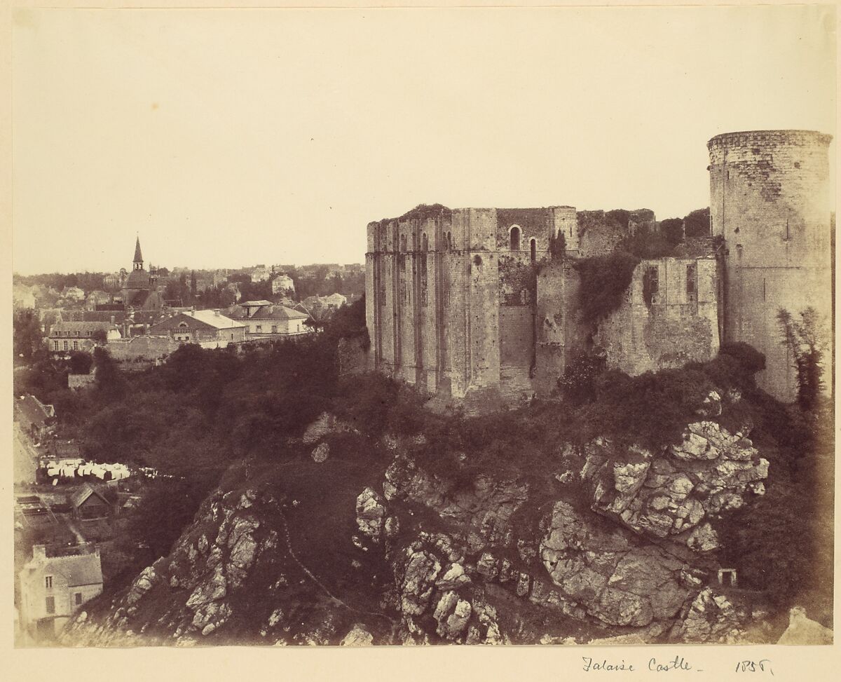 Falaise Castle, Alfred Capel Cure (British, 1826–1896), Albumen silver print from paper negative 