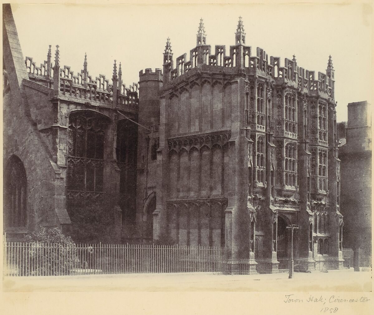 Town Hall, Cirencester, Alfred Capel Cure (British, 1826–1896), Albumen silver print from paper negative 