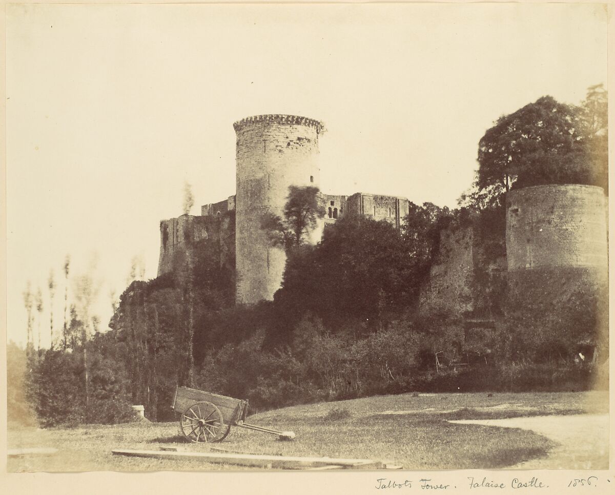 Talbot's Tower, Falaise Castle, Alfred Capel Cure (British, 1826–1896), Albumen silver print from paper negative 