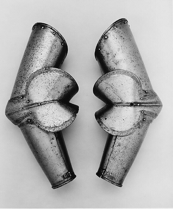 Arm Defenses, Both arms marked by Domenico Negroli (Italian, Milan, active 1492–ca. 1516), Steel, Italian, Milan 