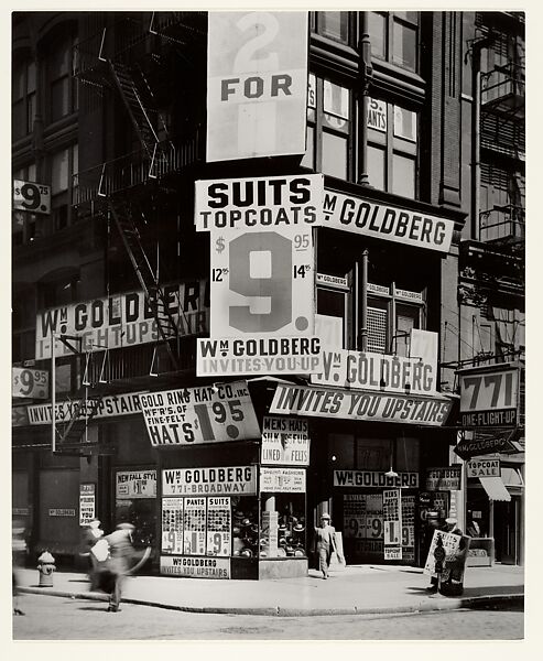 [Wm. S. Goldberg Store, N.Y.], Berenice Abbott (American, Springfield, Ohio 1898–1991 Monson, Maine), Gelatin silver print 