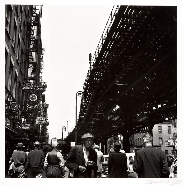 [The El at the Bowery], Berenice Abbott (American, Springfield, Ohio 1898–1991 Monson, Maine), Gelatin silver print 