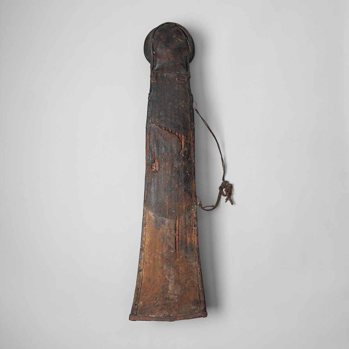 Quiver (mda' shubs) with Accessory, Leather, iron, copper alloy, wicker (bamboo or cane), wood, Tibetan or Mongolian