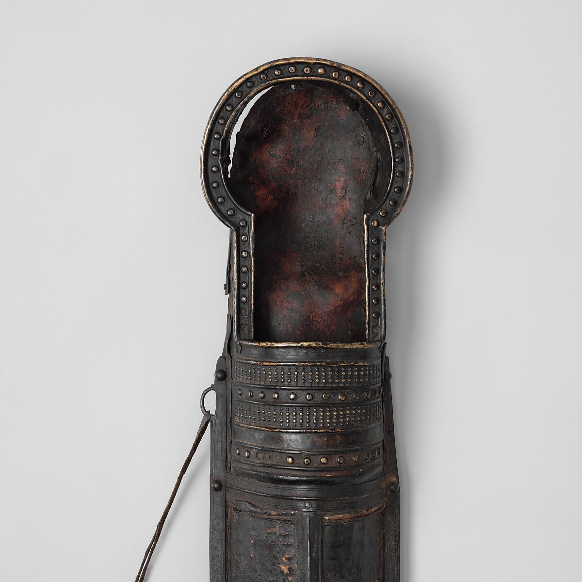 Quiver (mda' shubs) with Accessory, Leather, iron, copper alloy, wicker (bamboo or cane), wood, Tibetan or Mongolian