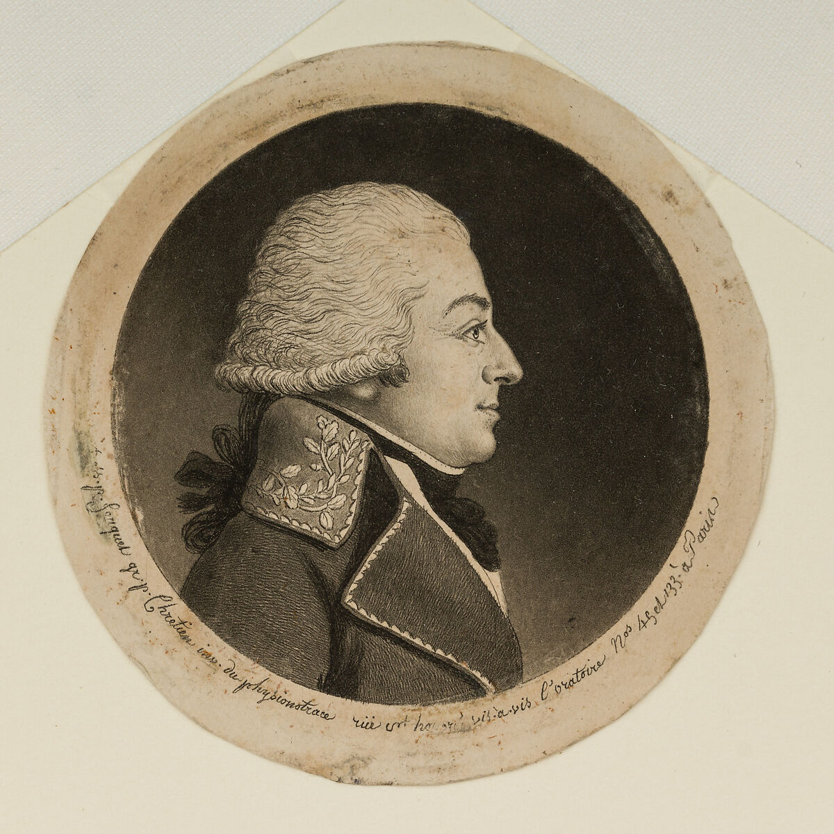 Portrait of Pierre-François Percy (1754-1825), Ink on paper, French, Paris 