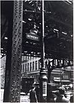 [Street Lamp and Elevated Train at Corner of Bowery and Grand]