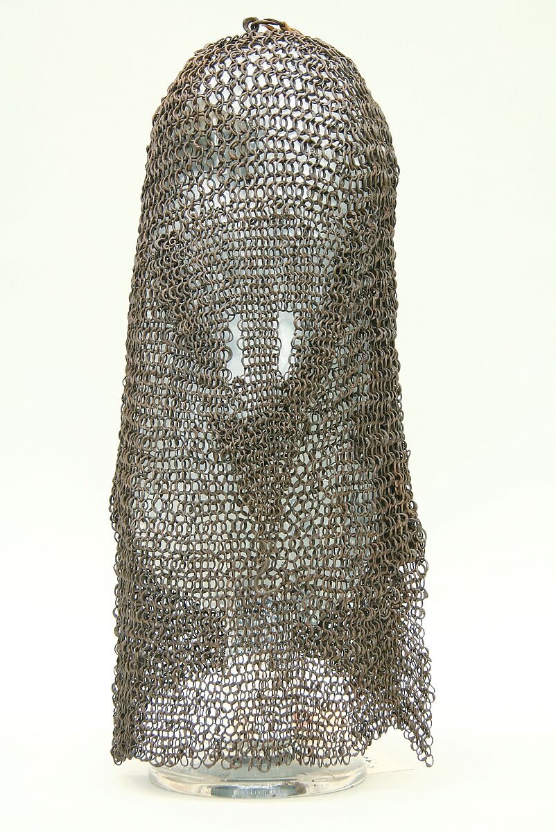Mail Hood and One Piece Suit, Steel or iron, copper alloy, Indian