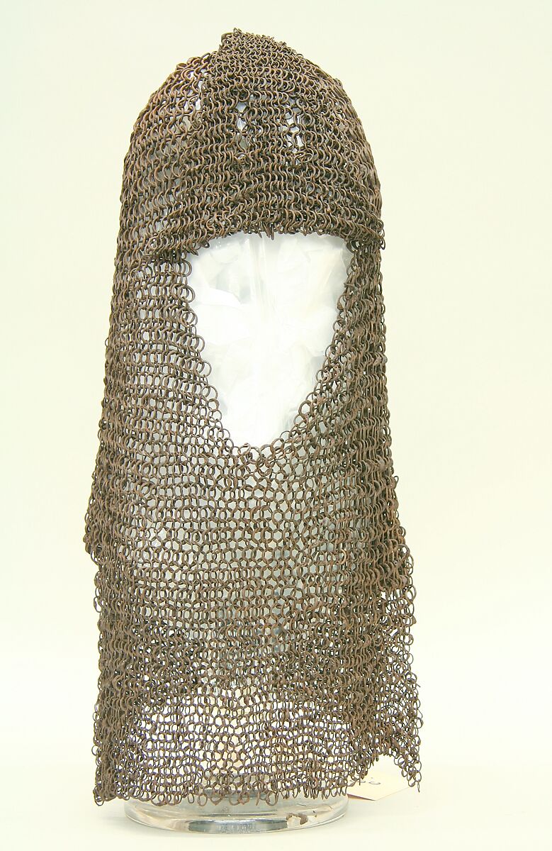 Mail Hood and One Piece Suit, Steel or iron, copper alloy, Indian