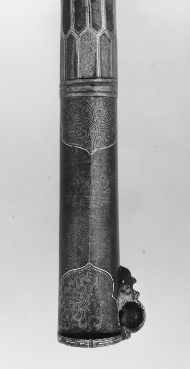 Musket Barrel, Iron, gold, silver, Tibetan