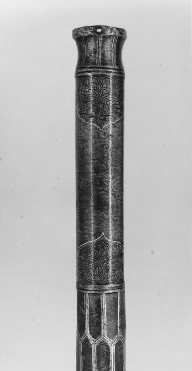 Musket Barrel, Iron, gold, silver, Tibetan