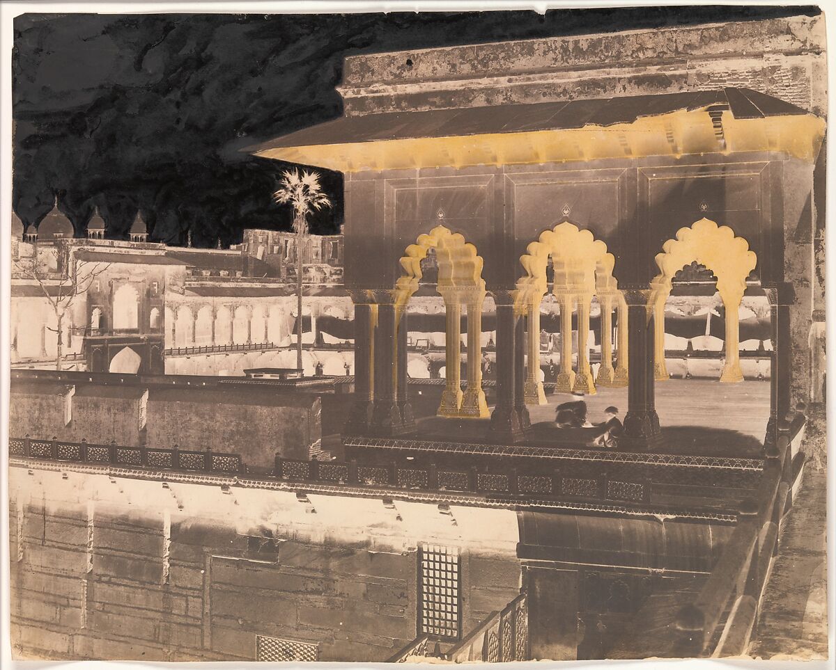 The Diwan-i Khas from the Mussaman Burj, Agra Palace, John Murray (British, Blackhouse, Aberdeenshire, Scotland 1809–1898 Sheringham, Norfolk county, England), Waxed paper negative with applied media 