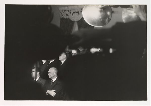 Eisenhower-Nixon Press Conference, Garry Winogrand (American, New York 1928–1984 Tijuana, Mexico), Gelatin silver print 
