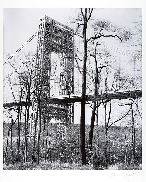 [George Washington Bridge, New Jersey], Berenice Abbott (American, Springfield, Ohio 1898–1991 Monson, Maine), Gelatin silver print 