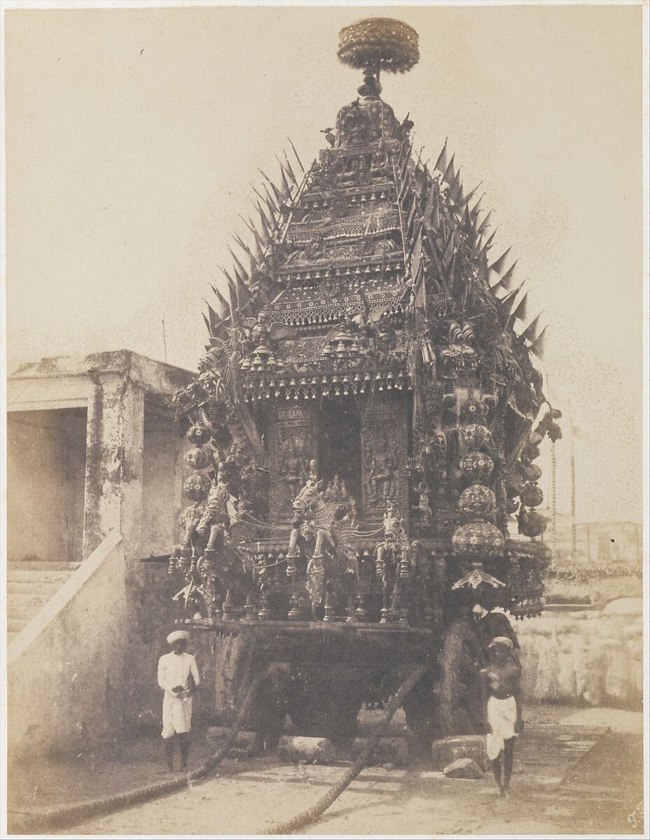 Juggernaut Car, Madras, Frederick Fiebig (German, active 1840s–50s), Salted paper print from paper negative 