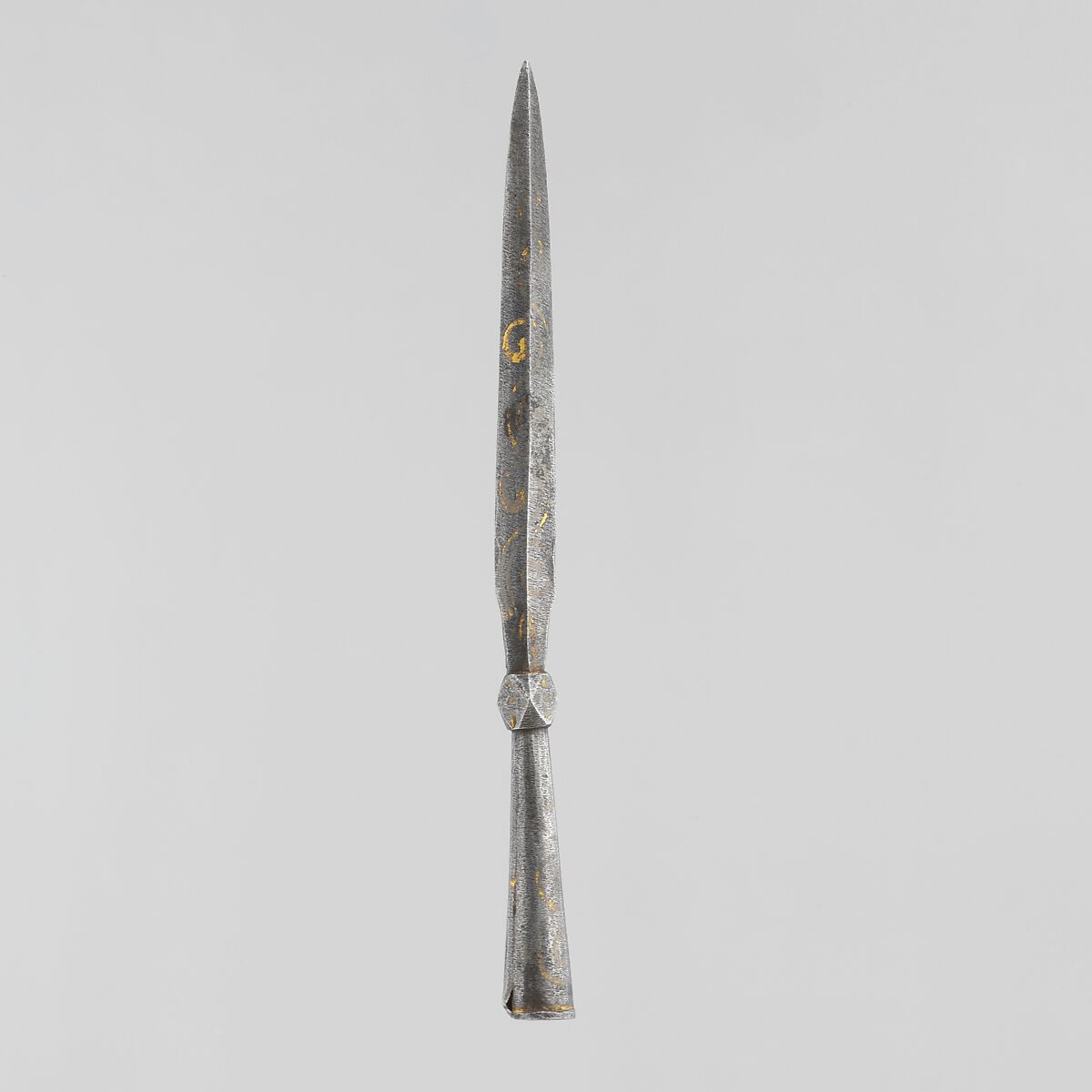 Miniature Votive Spearhead, Iron, gold, Tibetan 
