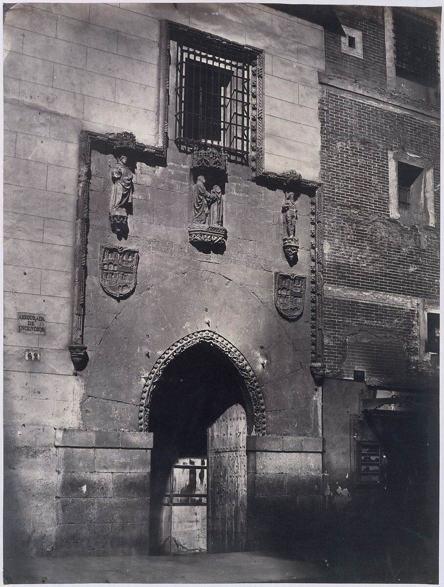 [Madrid. Facade of the Hospital of "La Latina"], Charles Clifford (Welsh, 1819–1863), Albumen silver print from glass negative 