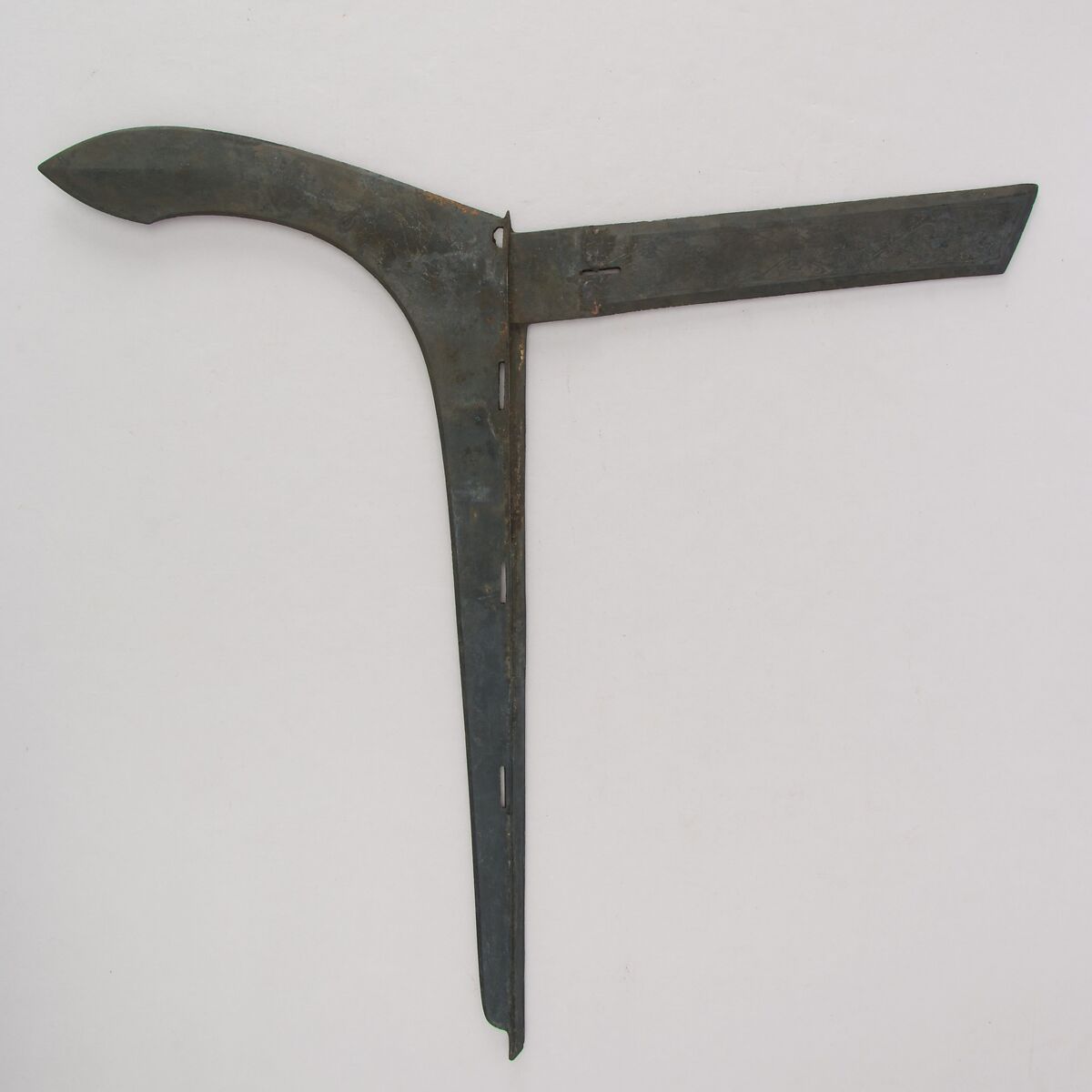 Pair of Dagger-Axes (<i>Ge</i>), Bronze, lacquer, Chinese