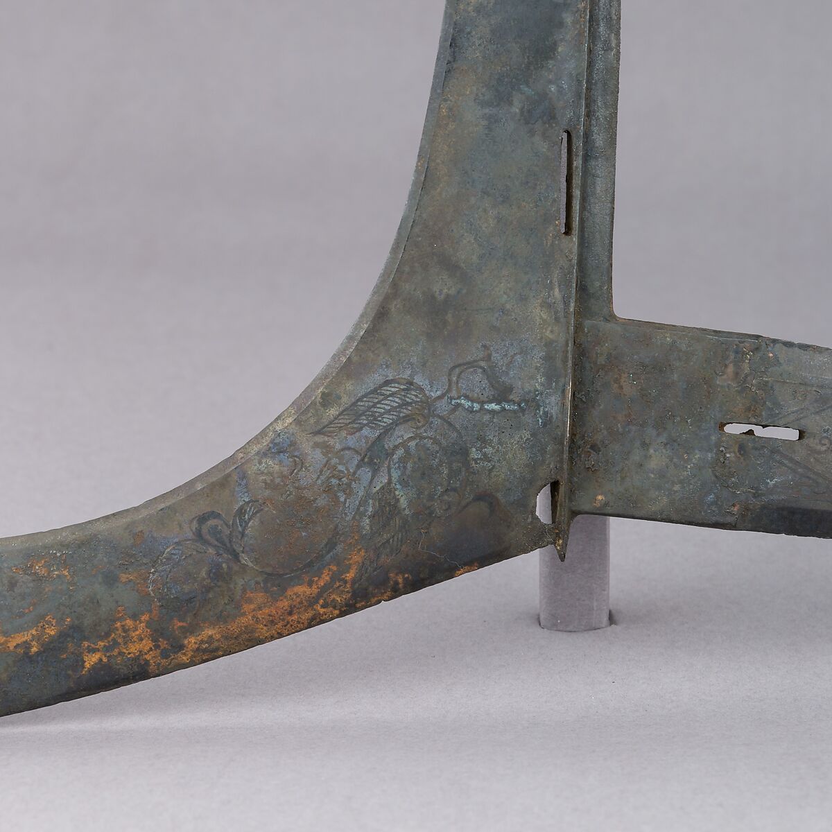 Pair of Dagger-Axes (<i>Ge</i>), Bronze, lacquer, Chinese