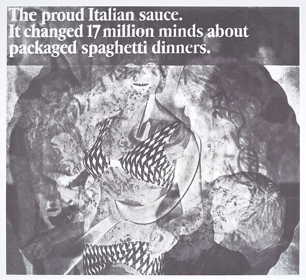 ["The proud Italian sauce"], Robert Heinecken (American, 1931–2006), Photo-offset lithograph 