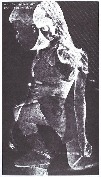 ["Result from unnecessary pressure on the thighs"], Robert Heinecken (American, 1931–2006), Photo-offset lithograph 